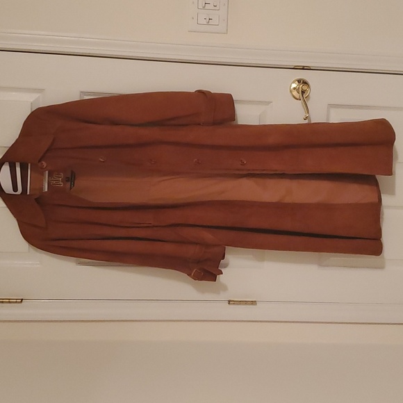 TFC Women's Belted Suede Trench Coat - Picture 10 of 16